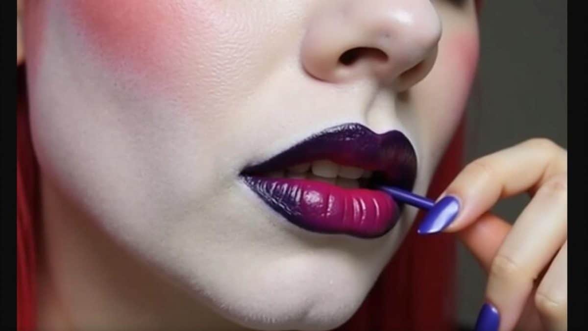 Beetlejuice lips: viral ombre tutorial for bold halloween vibes
